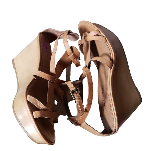 B. Makowsky Women's size 10 Brown Strappy 4-inch Sandals Heels AS IS NO BOX - Picture 3 of 10